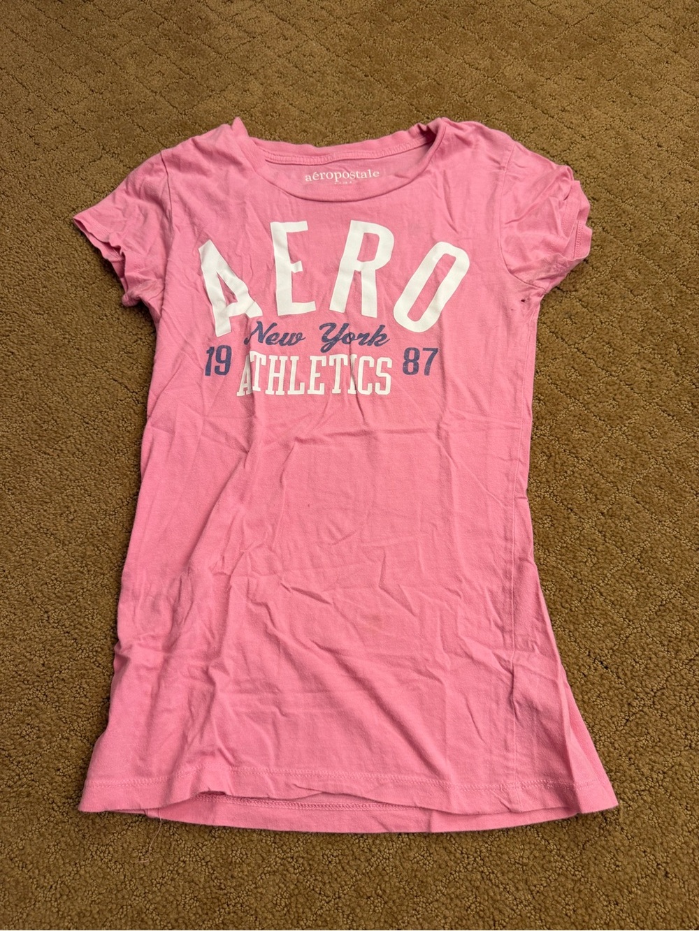 Aéropostale Pink Graphic Short Sleeve T Shirt Women’s Size Medium Y2K